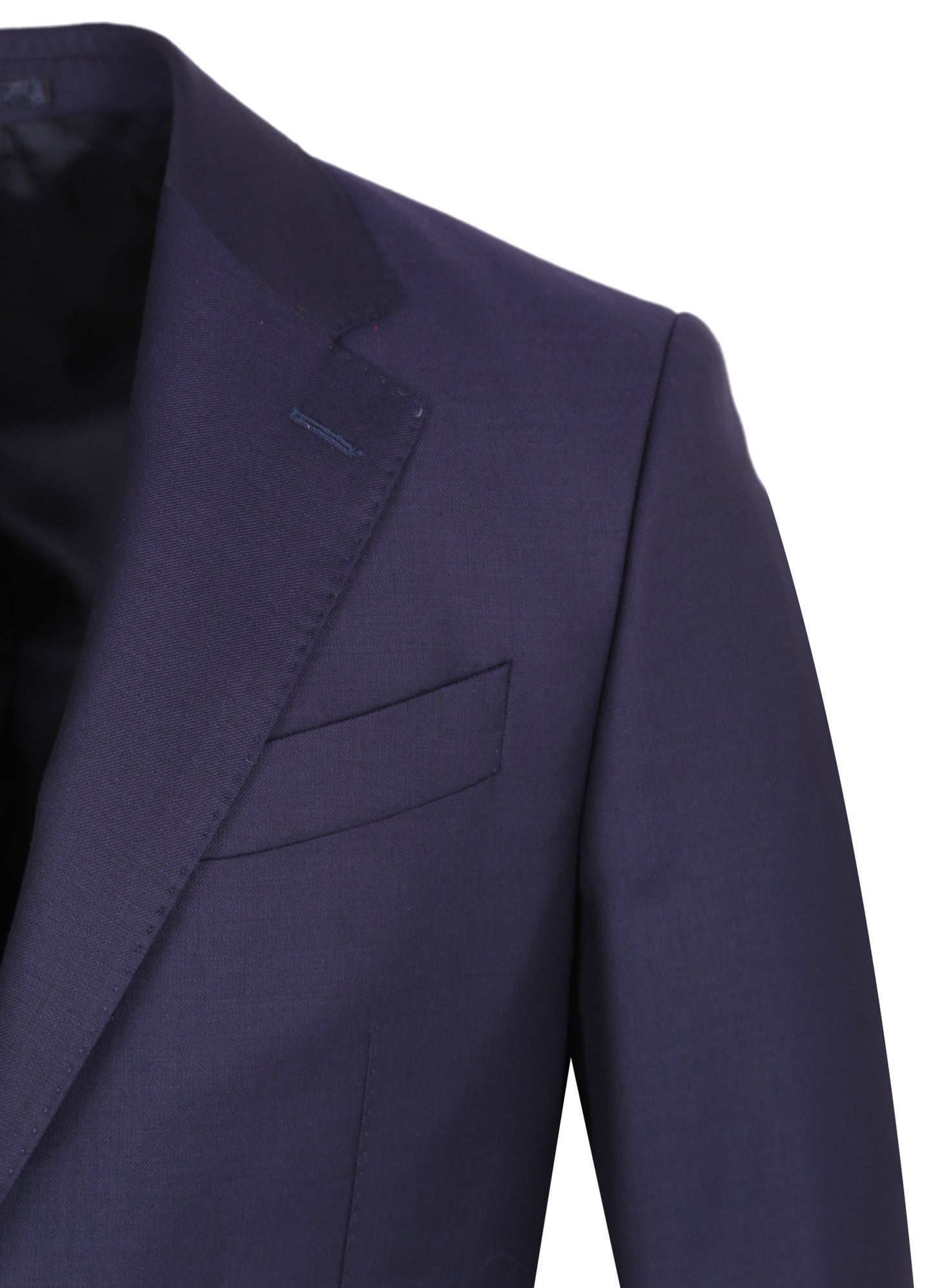 Navy Blue Half Canvas %100 Wool Italian Finitura Fellice Fabric Suit