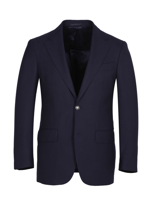 Navy Blue %100 Wool Italian Marzotto Fabric Blazer